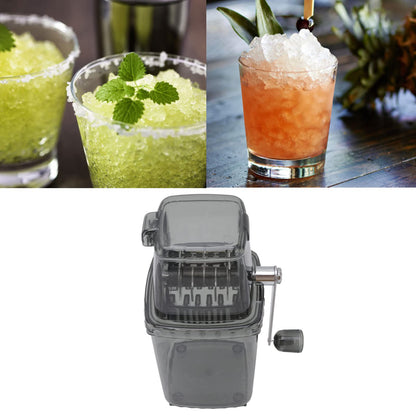 YOUTHINK Ice Crusher, Manual Ice Crusher Small Portable Crusher Hand Operated Snow C1 Machine Grey for Home Kitchen Summer Cooling