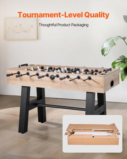 VEVOR Foosball Table, 55 inch Standard Size Table, Indoor Full-Size Foosball Tables, Includes Durable Soccer Set, for Home, Family, Game Room