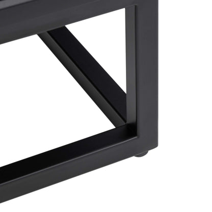 SEI Furniture - Holly & Martin Frescan Contemporary Touch Screen Electric Fireplace - Modern Design, Black Glass and Wood - Ideal for Living Room, Bedroom (FR1063059)