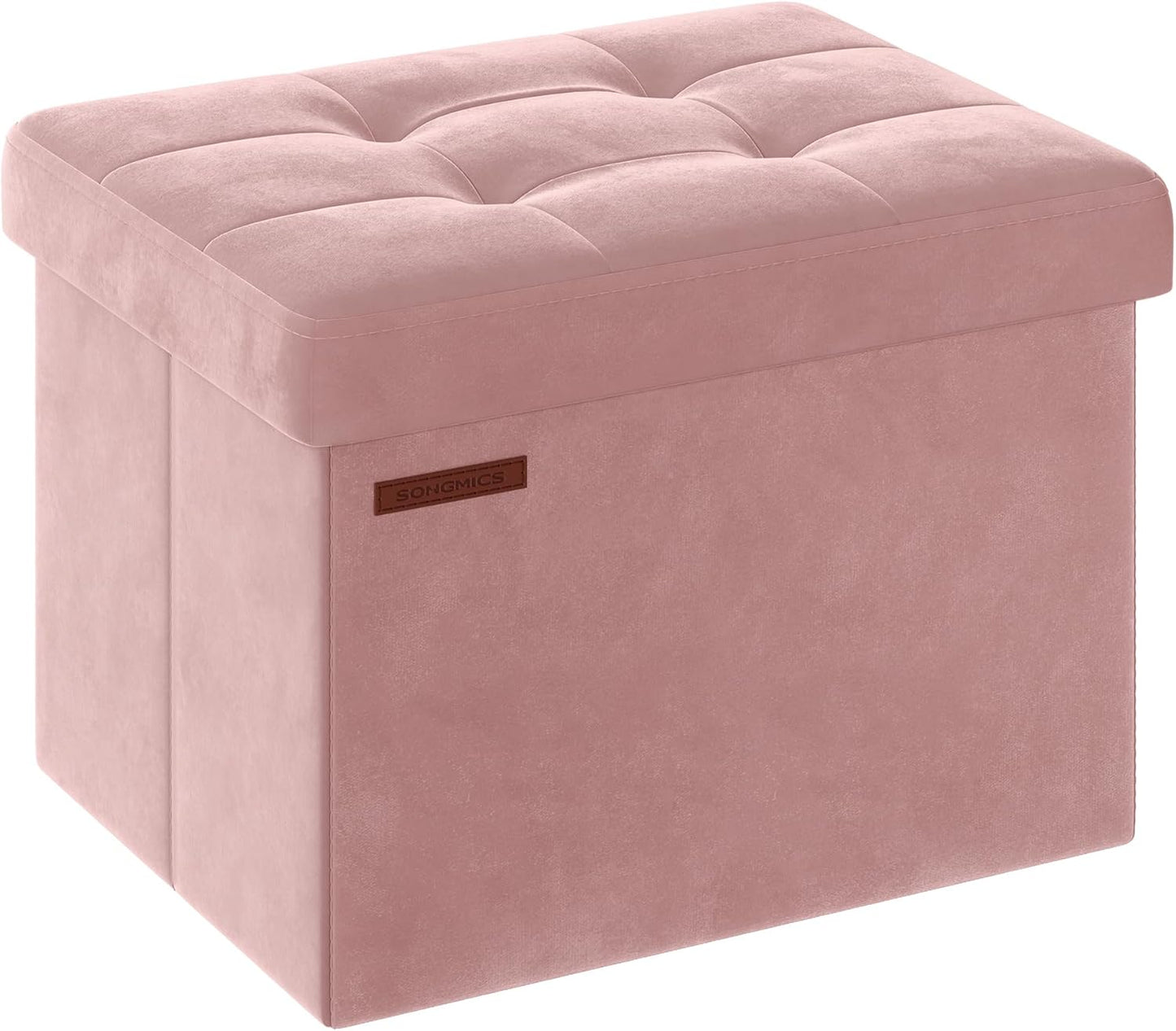 12.2 16.1 Inches 286 lb, ULSF200R01 SONGMICS Storage Ottoman, Foldable Small Ottoman Foot Rest, x Foot Stool, Load up
