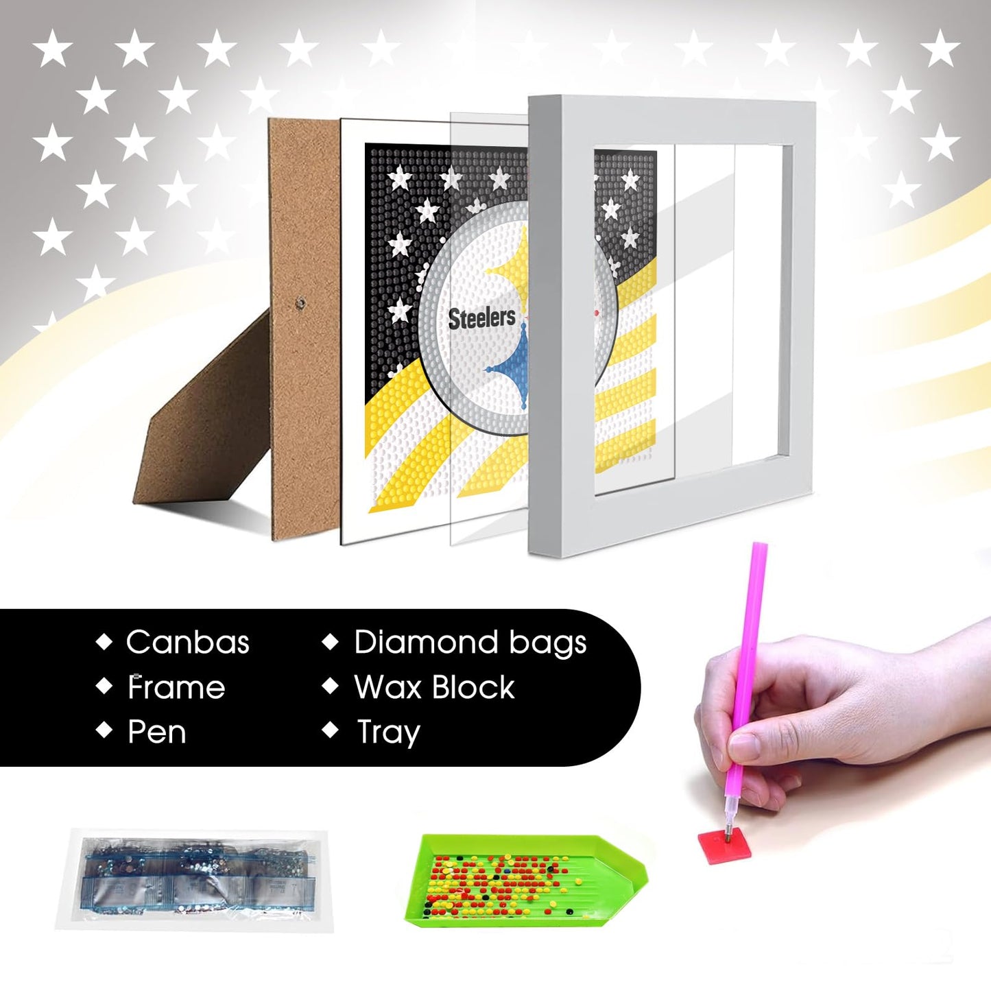 Aooble DIY 5D Diamond Painting Kits, Handmade Diamond Painting Kit, Exquisite Decorative Artwork, Perfect for Home and Office Art Creation