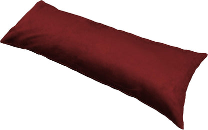 20 54 Inch MoonRest Classic Microsuede Body Pillow Pillowcase - Ultra-Soft Plush - Hidden Zipper X - Wine