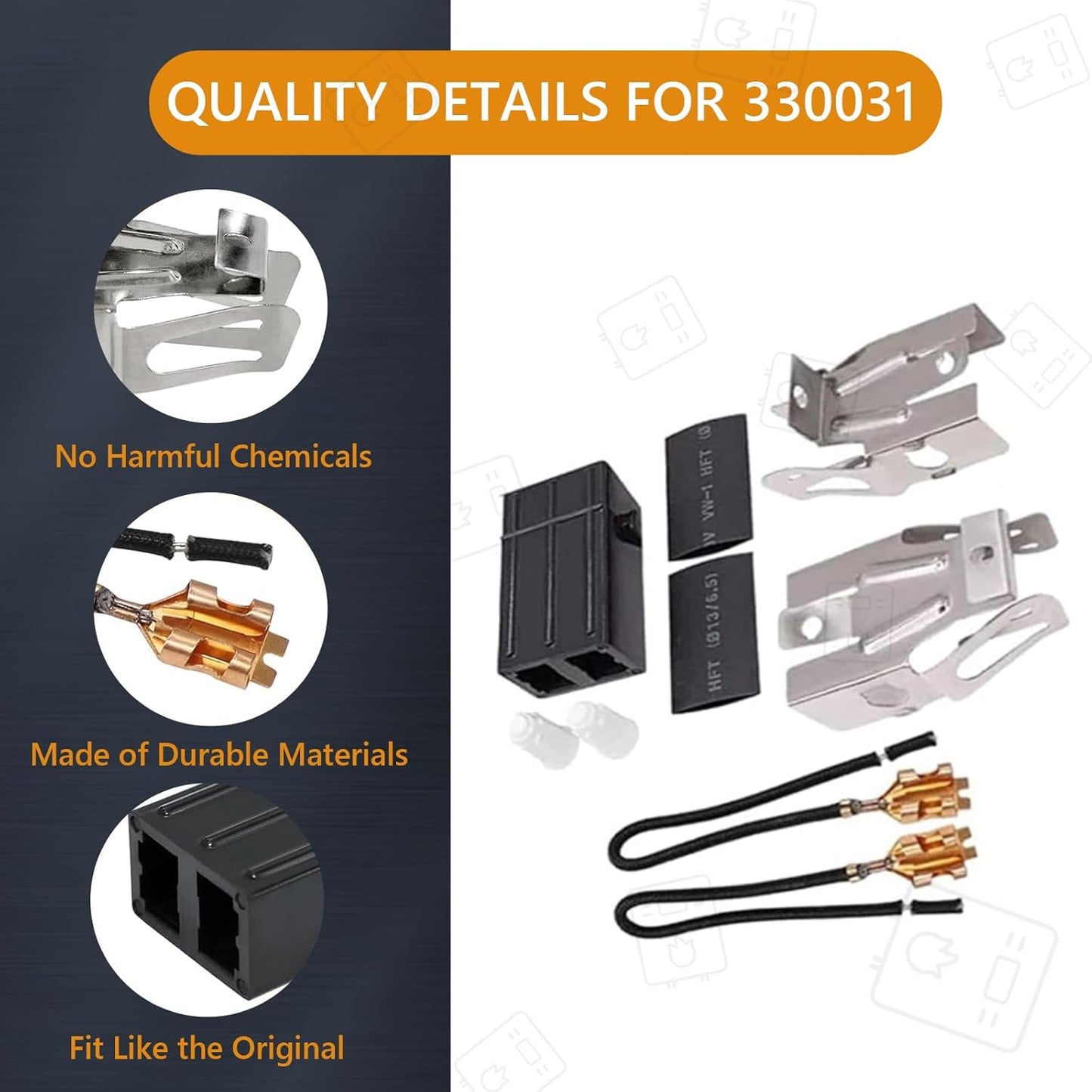 330031 Range Burner Receptacle Kit Replacement Part by Gattaidar, Compatible with Whirlpool Kenmore Range Oven