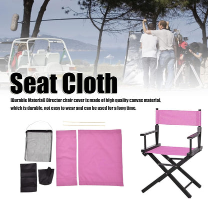 Director Chair Cover - Durable Wear Resistant Canvas Chair Seat for Office, Rose Red