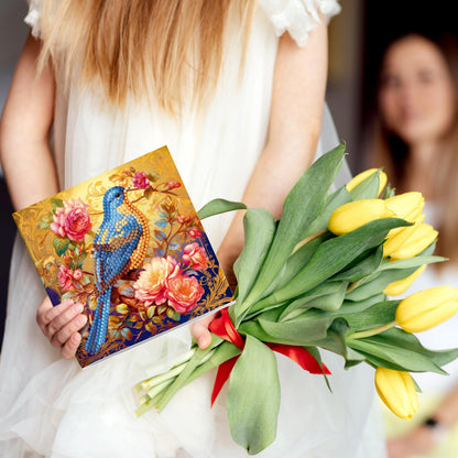 Christmas Cards 5D DIY Diamond Painting Round Drill Greeting Thank You Cards Creative 12 Packs