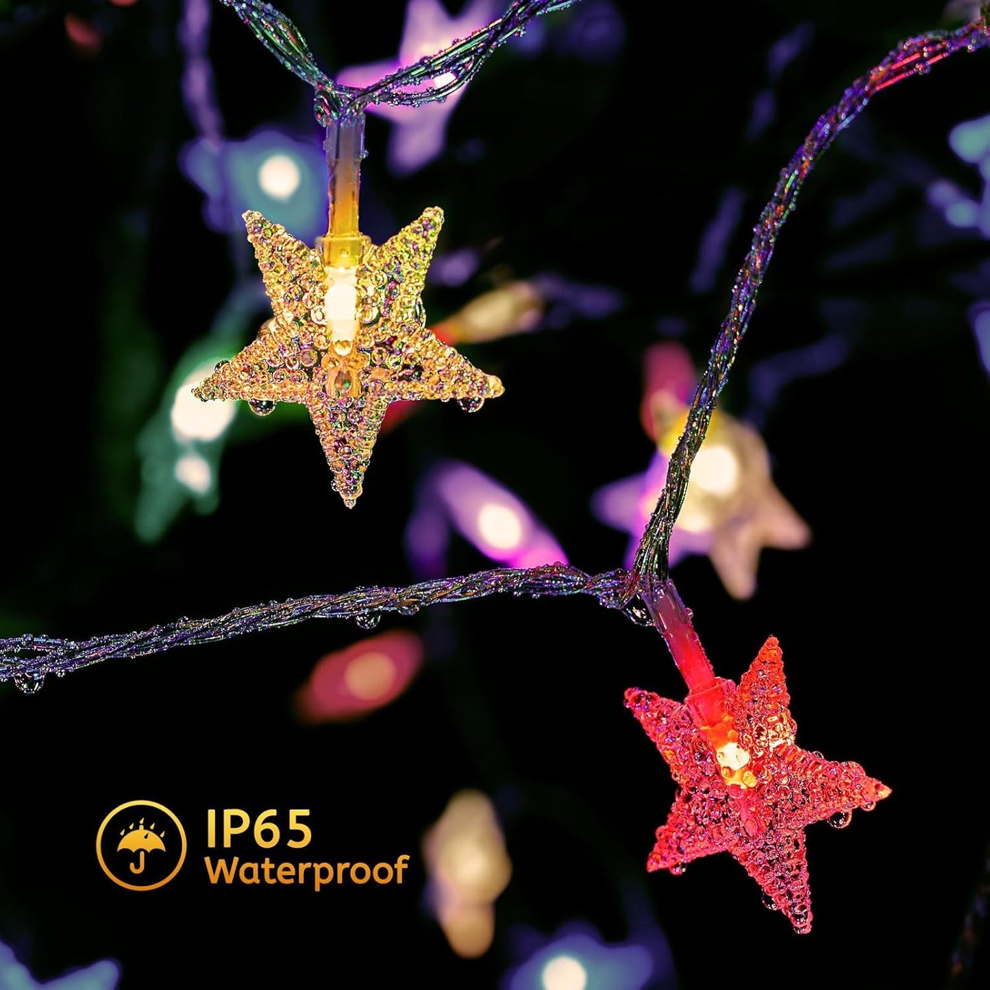 17 50 16 7 Minetom Star String Lights Battery Operated - ft LED Color Changing Star Fairy Light with Remote and Timer