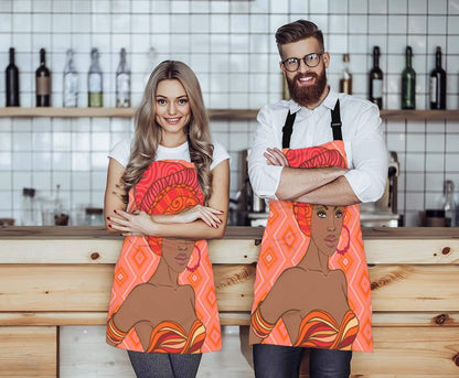 WONDERTIFY Sexy Woman Apron with Earrings and Red Hats, Adjustable Neck Bib for Men Women, Suitable for Kitchen Cooking