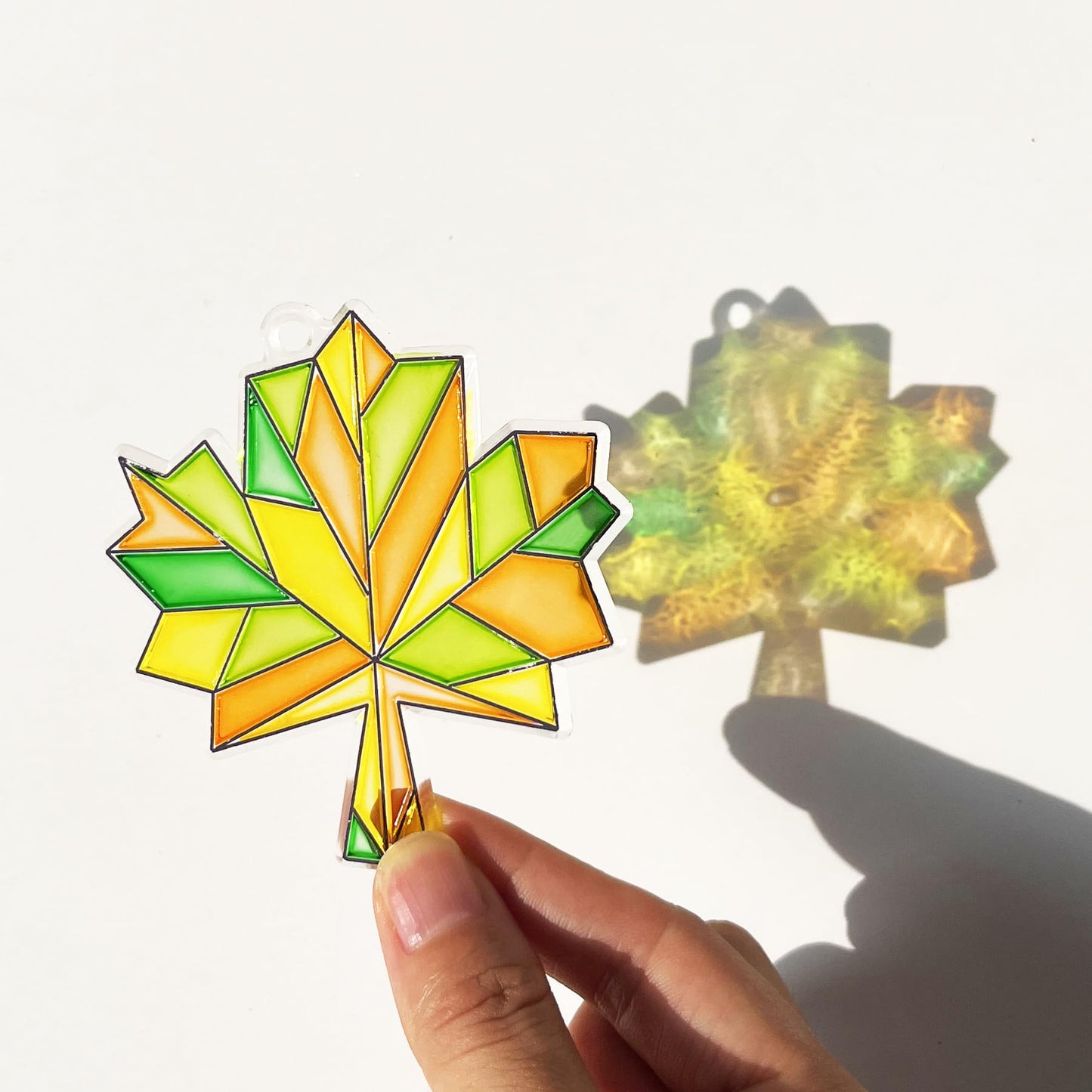 Ayhuhra 30 Sets Fall Leaf Pumpkin Acorn Suncatchers Keychains Craft Kits DIY Window Art Paint Kit Fall Arts and Crafts Maple Leaf Sun Catchers for Seniors Autumn Thanksgiving Art Project