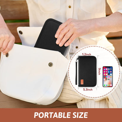 NORDUN 13 Pockets Receipt Coupon Organizer with Card Holder, Mini Expandable Ticket Storage & Card Case with Labels,Check/Bill/Invoice/Cash Sorter Wallet,for Home, Purse