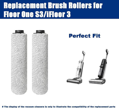 Replacement Roller Brush for Tineco iFloor 3/Floor One S3/iFloor 2, Cordless Wet Dry Vacuum Cleaner, 2 Pack