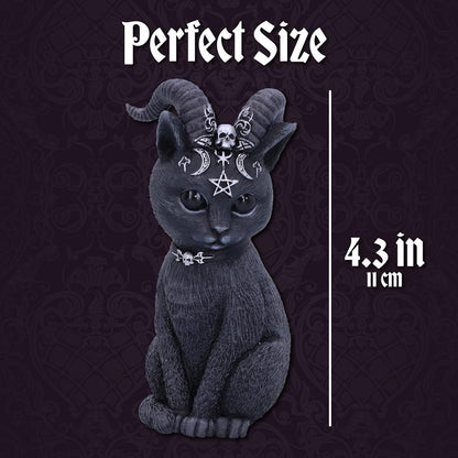 Nemesis Now Figurine Decor, Detailed Hand-Painted Polyresin, Black - Pawzuph Horned Gothic Satanic Cat