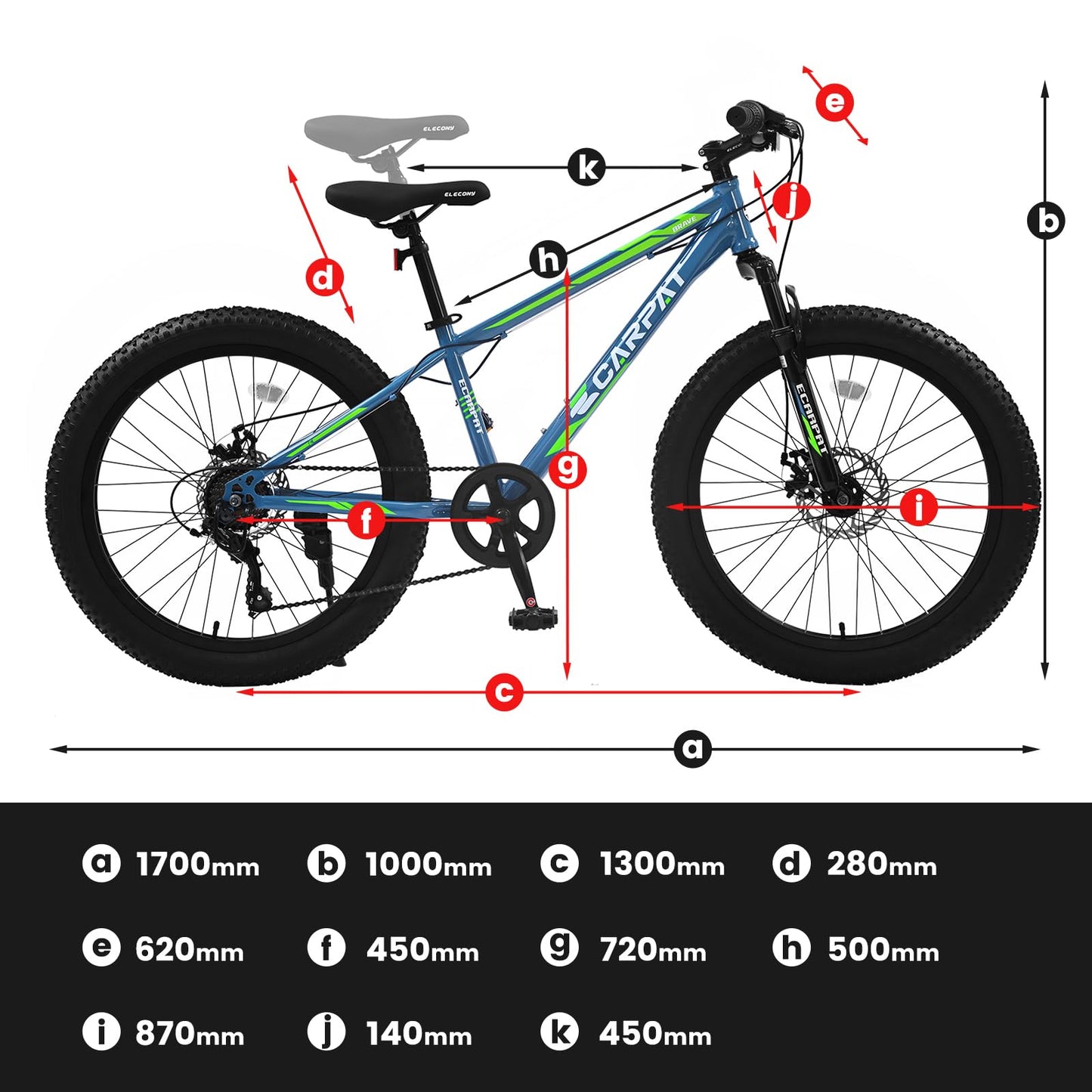 richvelo 26 Inch Fat Tire Bike Adult/Youth Full Shimano 7 Speeds Mountain Bike, Dual Disc Brake, High-Carbon Steel Frame, Front Suspension, Mountain Trail Bike, Urban Commuter City Bicycle