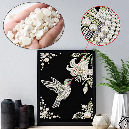 DPDAKIT Hummingbird Pearl Diamond Painting Kits for Adults, 5D Pearl Diamond Art Kits for Adults Beginner, DIY Diamond Dots Gem Art Craft for Home Decor 12x16 inch
