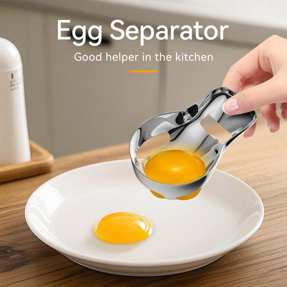 Sretanj Egg Yolk Separator，Egg Separator for Raw Eggs,Food Grade Stainless Steel Egg Yolk White Separator, Kitchen Baking Gadgets