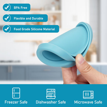 LUVCOSY 7 Cup Silicone Replacement Lids Storage Cover for Pyrex 7402-PC Glass Bowls (Container not Included) 2 Pack Microwave, Dishwasher and Freezer Safe