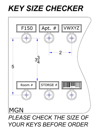 Stand Company Key Rack, Key Holder # 55MWN, Extra Space 55 Bolted Metal Hooks with Customize Nameplate, (60 Sets of Tag & Ring Included) - Made in USA