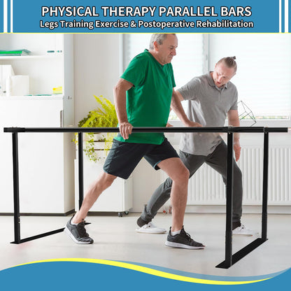Physical therapy parallel bars, Walking assist bar for rehab & walking balance issues, Adjustable height & width (6FT)