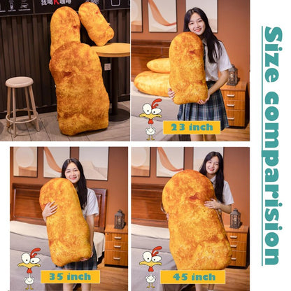 Whlo4U Simulation Chicken Plush Pillow, Chicken Stuffed Food Plush Pillow, Home Sofa Decoration, Birthday Christmas Funny Gift for Kids Adults (23inch)
