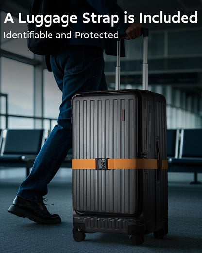 CENSIEN Checked Luggage, Large Suitcase 29 Inch Trunk Luggage with Spinner Wheels, Lightweight ABS+PC Hard Shell with Aluminum Frame, Top Opening, TSA Lock (Grey, 1PC)