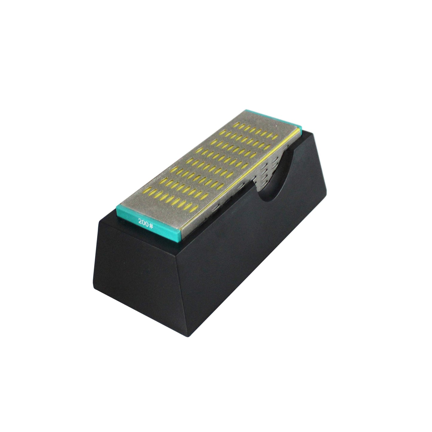 HFS(R) 4-Way Diamond Knife Sharpener Hone Sharpening Stone Industrial Grade 200 to 600 Grit Non-Slip Rubber Base 6" x 2"