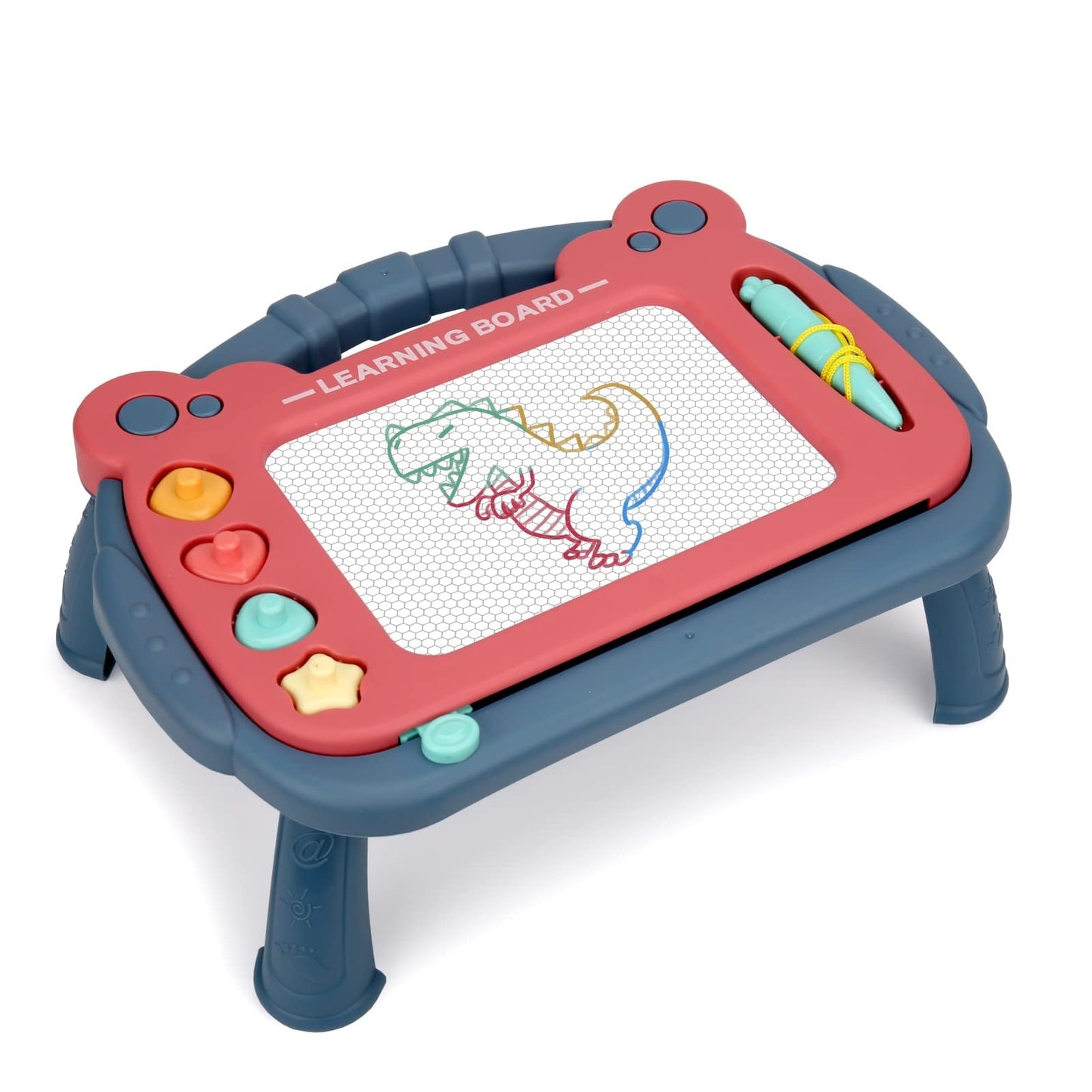 HCFJEH Magnetic Drawing Board for Toddlers 3, Color Erasable Doodle Writing Pad, Learning Painting Sketch Pad, Best Birthday Easter Christmas Halloween Kids Toy Gifts for Boys and Girls(Blue)