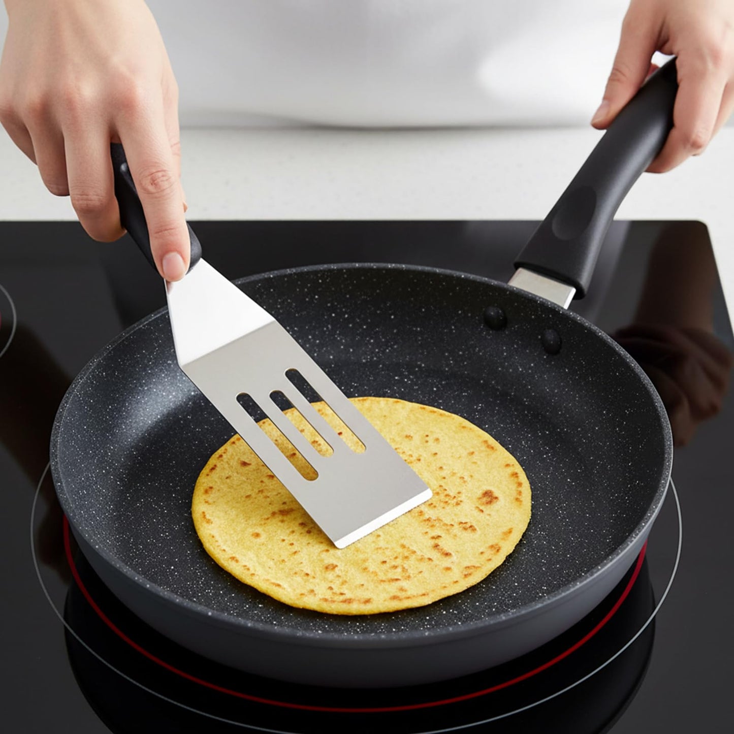 LemonRoad 10 Pcs Small Metal Spatula Mini Stainless Steel Spatula for Kitchen Cooking Serving and Turning Ideal for Brownie Pancakes Desserts Cookie Eggs Lasagna