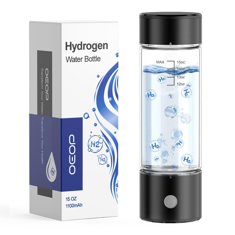 OEOP Hydrogen Water Bottle, 2200PPB in 3 Mins Hydrogen Water Generator, SPE PEM Technology, 14oz Portable Hydro Water Machine for Home, Travel, Gym | Best Health Gift for Family & Friends
