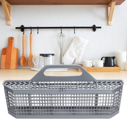 Dishwasher Universal Silverware Replacement Basket, Plastic Cutlery Basket with Open Grid, 19.7 X 8.3 X 3.7in