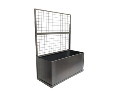 Trellis Corten Trough Planter (No Casters)
