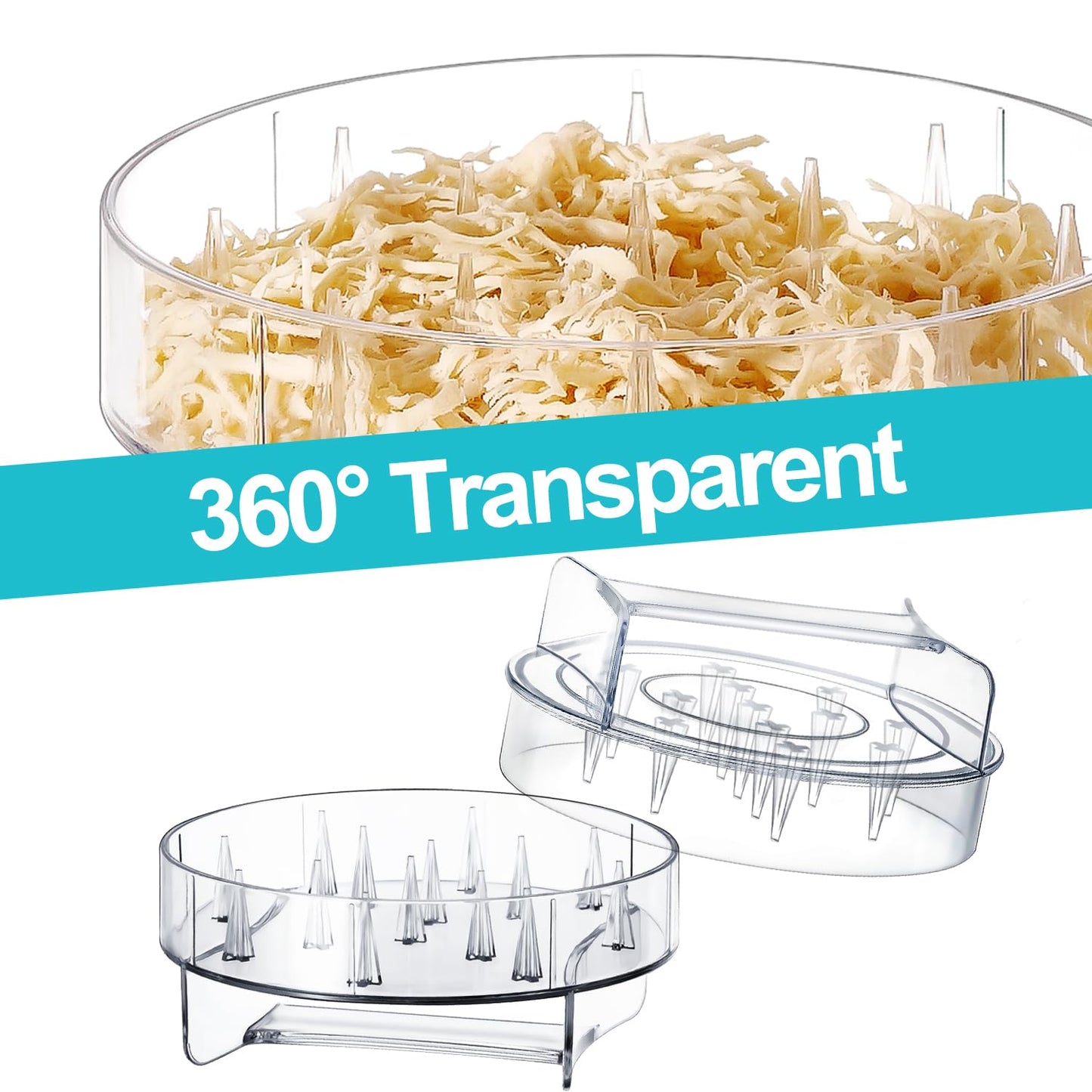 Chicken Shredder - Clear Chicken Shredder Tool Twist, Meat Shredder Tool Twist, Chicken Breast Food Shredded Tool Twist Machine for Dog and Cat Food Meal Prep