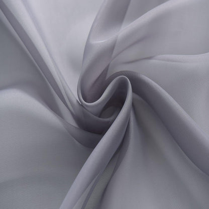 SpaceDresser Sheer Voile Window Treatment - Rod Pocket Curtain Panels for Kitchen, Bedroom, Living Room, Grey, 52 W x