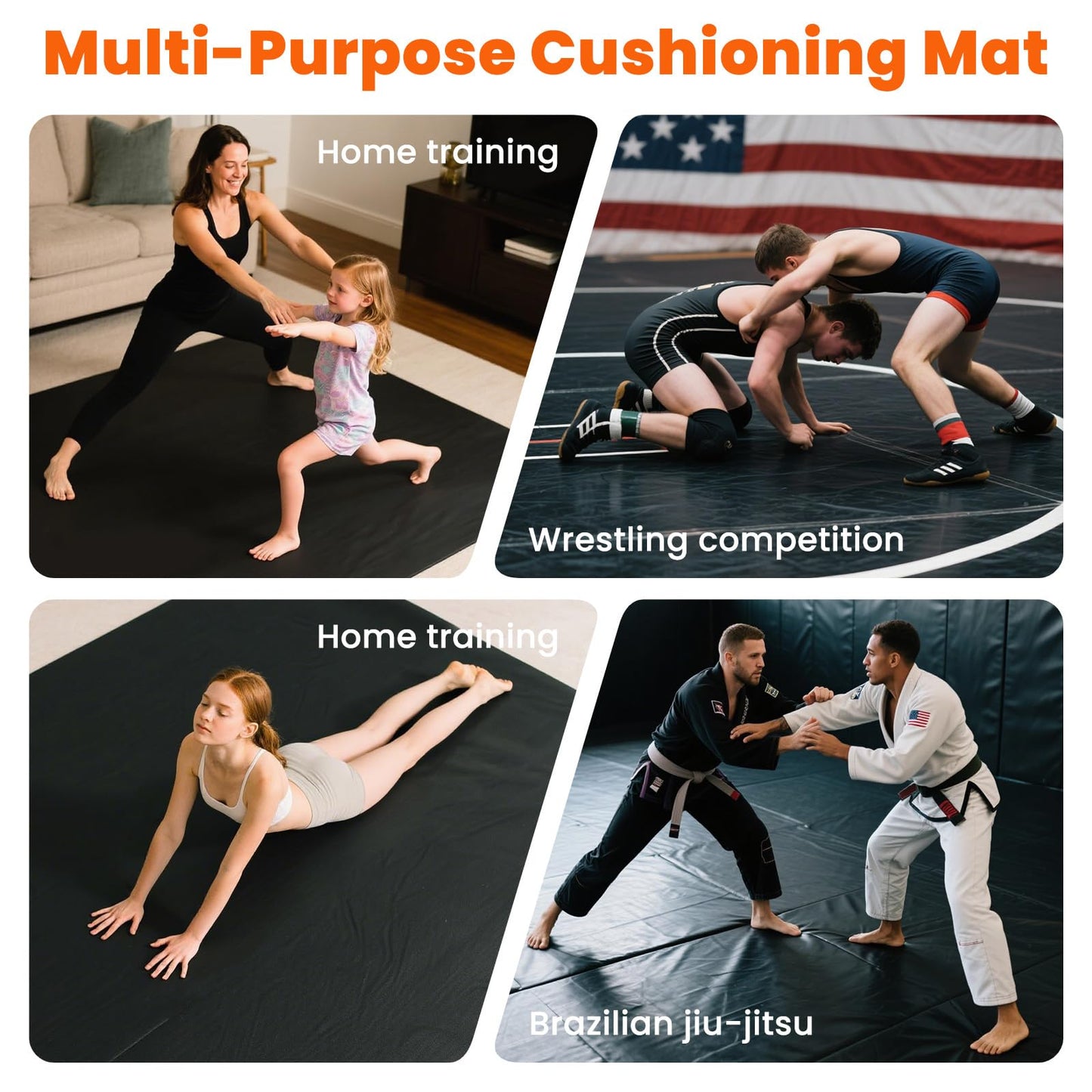 KAOSHAN Wrestling Mat - Foam or Inflatable Wrestling Mats for Home, Jiu Jitsu Mats Kids, Thick Training Exercise Mats for BJJ, Grappling, Judo, Martial Arts, Boxing, Yoga, MMA