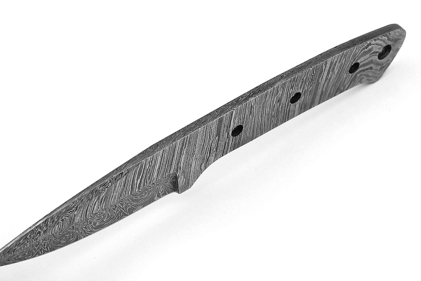 ColdLand 7" Damascus Steel Knife Making Kits - Knife Making Supplies Include Blank Blade, Brass Pin, Sheath, Wood Handle Scales - Build your Own NB113