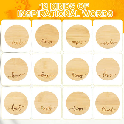12 Set Tessco for you Pieces Yogurt Jar Lids Inspirational Yogurt Bamboo Lids with Silicone Sealing Compatible with Oui