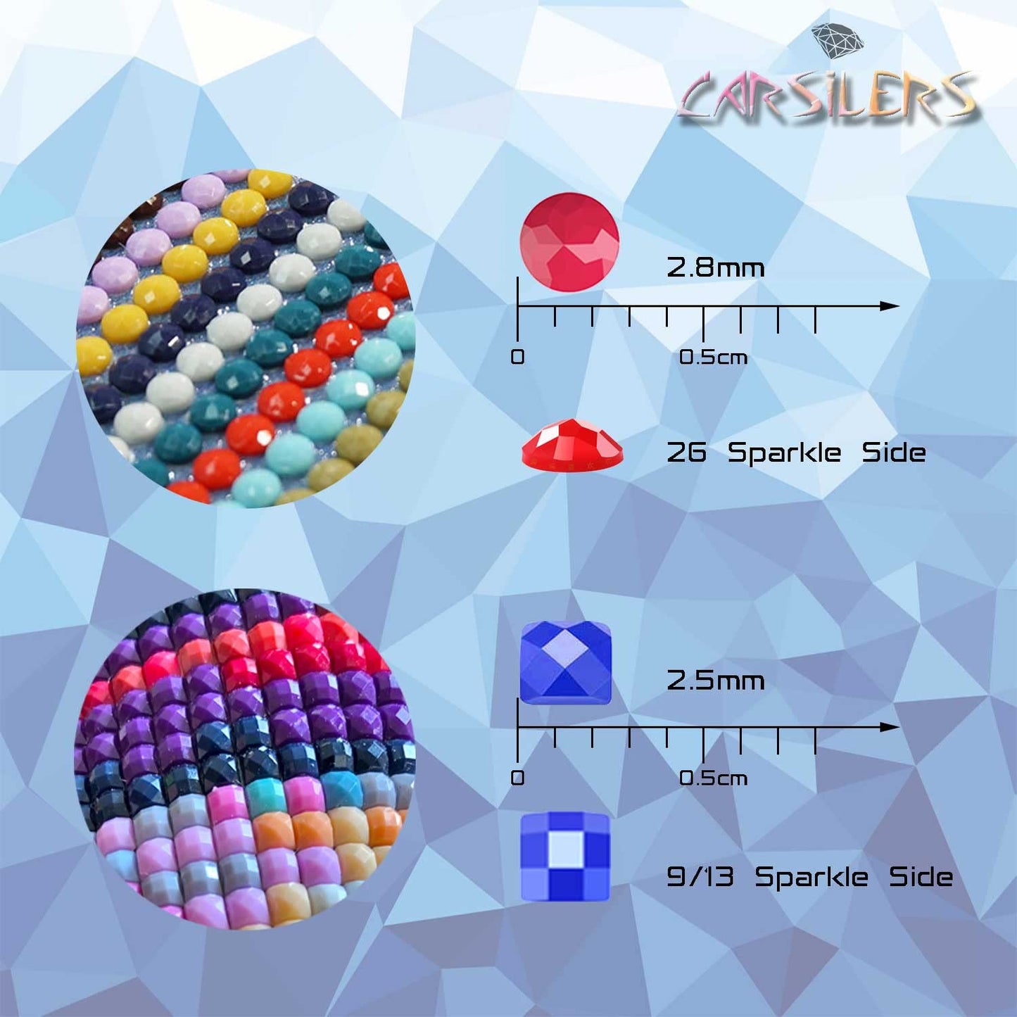 Carsilers Diamonds Painting Accessories,Replacement for Missing Round Drills 335 336 340 341,Rhinestone Resin Diamond Drill,4 Colors Beads Gems Stones,3500pcs per Color