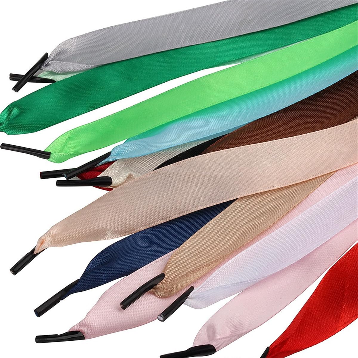Czsycdsf 100 Pcs 12.59 inch Satin Ribbon Solid Fabric Paper Gift Bags Rope Handles, Kraft Paper Gift Bags Ribbon Handles Shopping Bags Ribbon Handle Wine Box Handle DIY Craft Decorative Portable Rope
