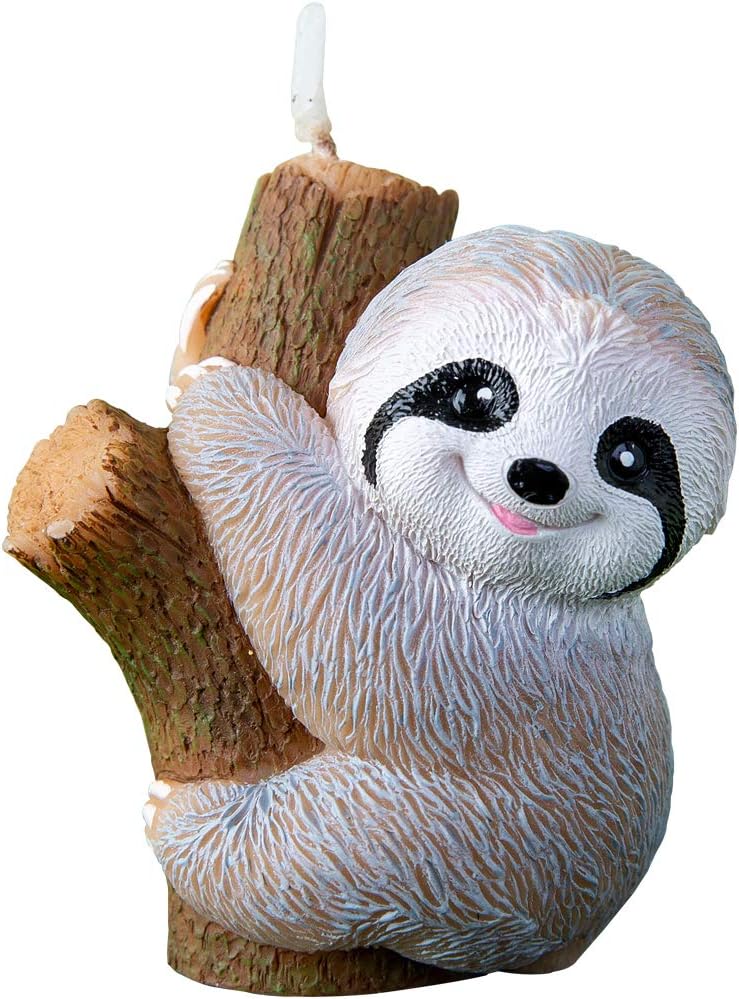 Cute Baby Sloth Birthday Candle for Party and Baby Shower Decorations