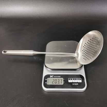A · HOUSEWARE Skimmer Stainless Steel Large Slotted Spoon Colander Strainer Ladle for Cooking Heat Proof Hollow Handle Serving Utensil 14.96 inches