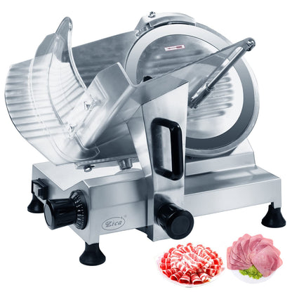 12" Commercial Meat Slicer, Stainless Steel Blade Electric Deli Meat Cheese Food Ham Slicer Commercial and for Home use 370W Zica [ETL]