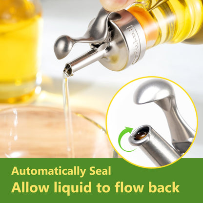 Olive Oil Dispenser Pourers, Liquor Pour Spouts, Bottle Wine Pourers, Suitable for Liquid, Beverage, Vinegar, Wine for Home Kitchen and Bar Accessories