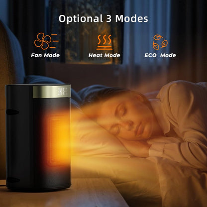 ZAFRO 1500W Portable Space Heater, Fast Heating & Energy Saving Electric Heater with Remote for Indoor Use, 5 Modes Adjustable Thermostat 24H Timer, Safe Quiet for Bedroom Office Home Use