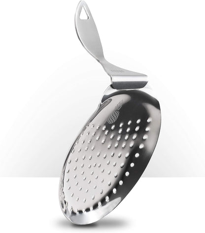 Piña Barware's The Bender - Stainless Steel Julep Style Cocktail Bar Strainer, Polished Finish, 1 Pack