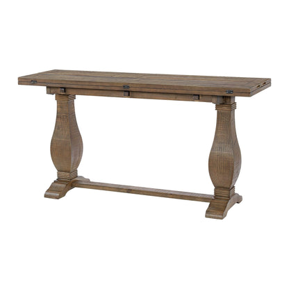 Martin Svensson Home Napa Sofa Console Table, Modular Flip Top Dining or Accent, Solid Natural Wood