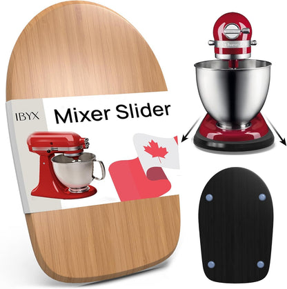 Ibyx Elegant Round Sliding Tray for Your Pressure Cooker, Air Fryer & Heavy Kitchen Appliances - Sturdy, Slides Easily from Under The Cabinet (Natural, 13”)