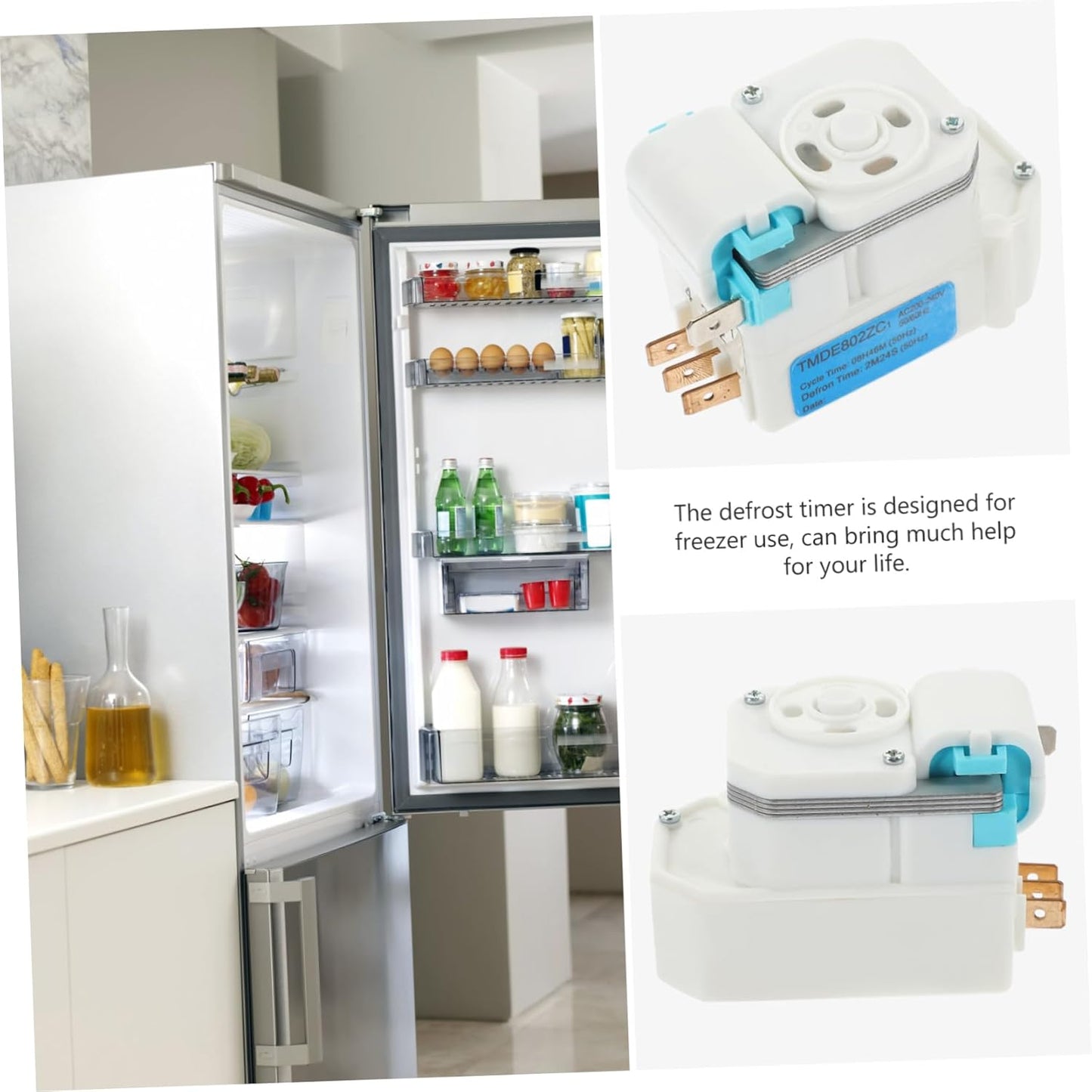 HEMOTON Refrigerator Defrost Timer, Electronic Defrost Timer for Kitchen Fridge Defrost Timing Tools