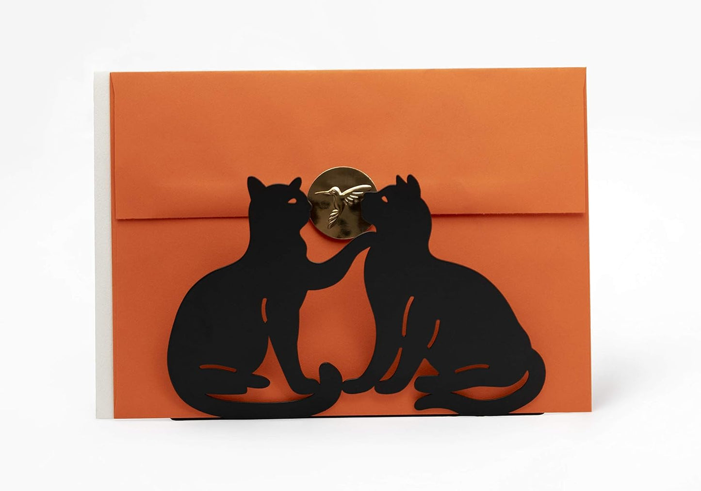 Mango Steam Tabletop Napkin/Tissue & Letter Holder, Cat Design, Black for Home, Kitchen, Restaurants