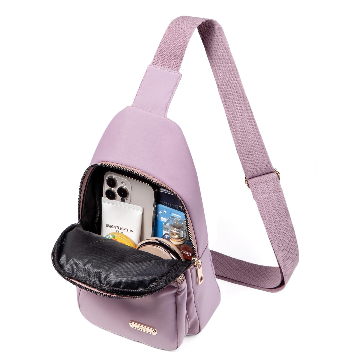 Cross Body Bag Sling Backpack Fanny Pack Small Crossbody Bags for Women Trendy - Black