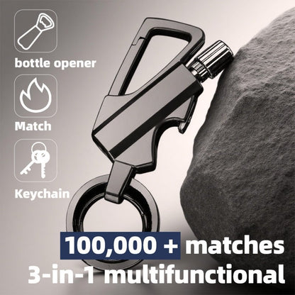 The Infinite Keychain Lighter, Ideal for Outdoor Lovers: Reusable, Multi Keychain, Bottle Opener. Waterproof, Portable—Great for Camping, Hiking, BBQ, Survival, Ligniting Adventures.No Kerosene(1Pc)