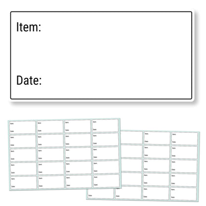 1500 Pack, 2" x 1", Removable Food Storage Freezer Date Labels Stickers