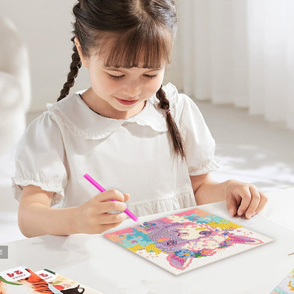 4 Pack 5D Diamond Painting Kits for Kids Ages 3-12 - Each 5.91x5.91 Inch - 4 Animal Designs (Alpaca, Owl, Panda, Sloth) - DIY Educational Toys for Children Girls & Boys to Develop Focus & Creativity